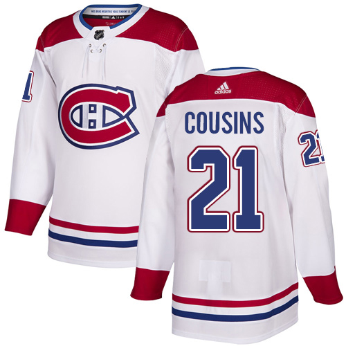 Cheap Adidas Montreal Canadiens 21 Nick Cousins White Road Authentic Stitched Youth NHL Jersey